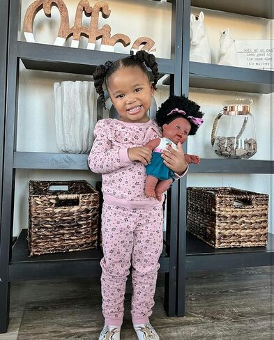 Orijin Bees Sweet Joy Baby Bee Doll - African American Doll, Black Doll, Latino Doll, Afro Doll, Baby Doll, Curly Hair Doll, Baby Doll, African Doll, Birthday Gift, in Saudi Arabia