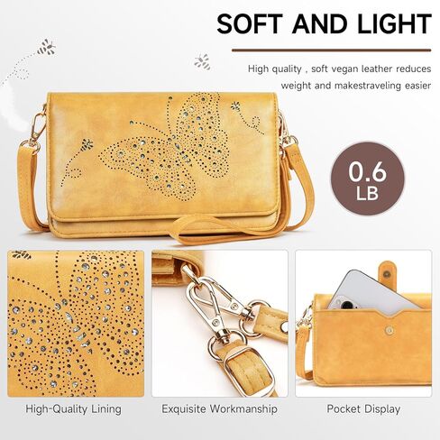 Small Crossbody Bag for Women,Cell Phone Purse Womens Shoulder Handbags Wallet Purse with Credit Card Slots Wristlet in Kuwait