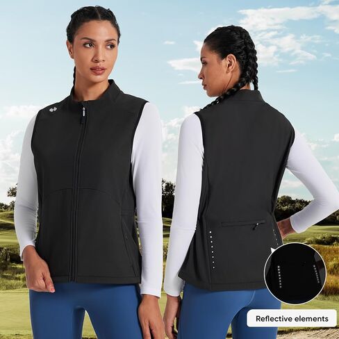 HOTSUIT Women's Outerwear Vests Fleece Women’s Lightweight Golf Vest Windproof Sleeveless Jacket with 5 Pockets in Saudi Arabia