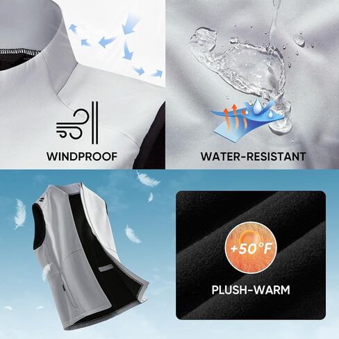 HOTSUIT المرأة ملابس خارجية سترات الصوف المرأة خفيفة الوزن سترة جولف يندبروف سترة بلا أكمام مع 5 جيوب in Kuwait
