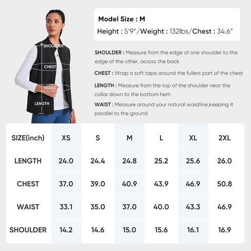HOTSUIT Women's Outerwear Vests Fleece Women’s Lightweight Golf Vest Windproof Sleeveless Jacket with 5 Pockets in Saudi Arabia