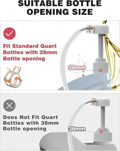 مضخة زيت تروس الوحدة السفلية، عبوة واحدة مناسبة لمعظم المحركات الخارجية للقوارب البحرية والزئبقية المتوافقة مع زجاجات الكوارت القياسية بفتحة 28 مم in Kuwait