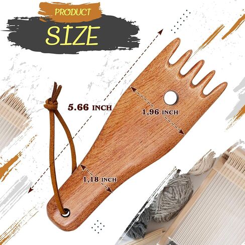 Savina Wooden Weaving Comb for Loom, Tapestry Beater Comb, Hand Carved Weaving Knitting Tools & Accessories for Tapestry, Woven Making Crafts (1Pcs) in Saudi Arabia