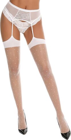 Women Lace Floral Garter Belts With Thigh High Stockings in Saudi Arabia
