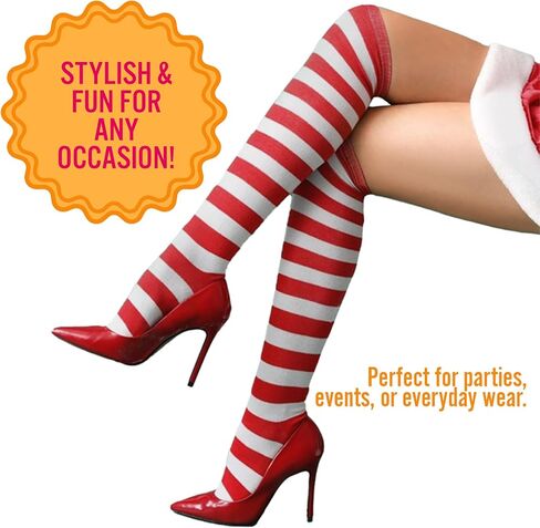 Dress Up America Cotton Striped Socks for Adults - Striped Knee High Socks for Men & Women | Teens - Stylish and Comfortable in Saudi Arabia