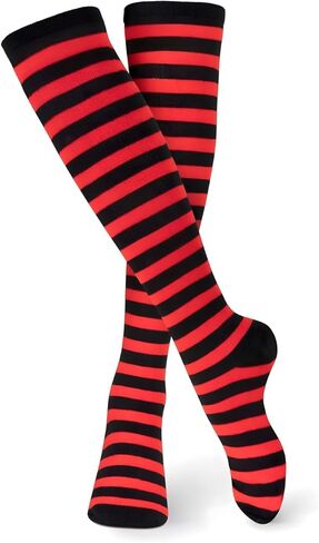 Dress Up America Cotton Striped Socks for Adults - Striped Knee High Socks for Men & Women | Teens - Stylish and Comfortable in Saudi Arabia