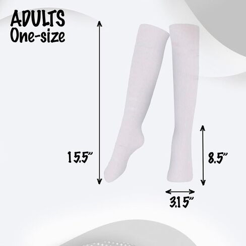 Dress Up America Cotton Striped Socks for Adults - Striped Knee High Socks for Men & Women | Teens - Stylish and Comfortable in Saudi Arabia