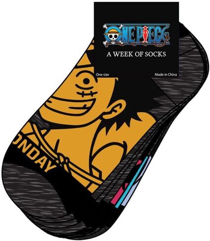 Ripple Junction One Piece 7 Days of the Week Characters Multi Pack Adult Ankle Socks in Saudi Arabia