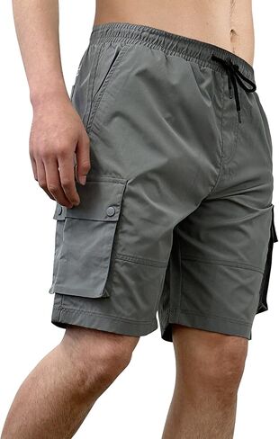 Southpole Men's Quick Dry Water Resistant Cargo Shorts, Inseam 9" in Saudi Arabia