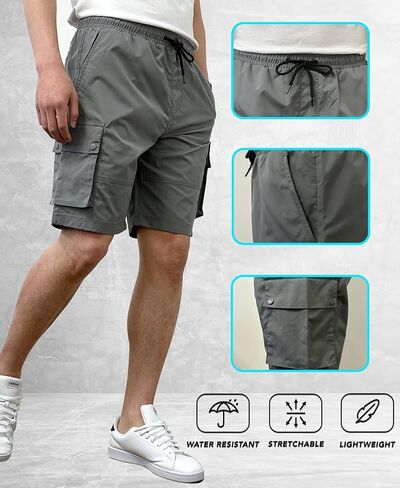 Southpole Men's Quick Dry Water Resistant Cargo Shorts, Inseam 9" in Saudi Arabia