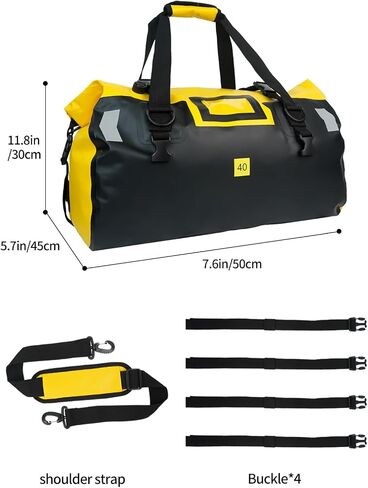 Motorcycle Dry Bag,motorcycle tail bag,waterproof motorcycle bag 40l storage,motorcycle bags for back seat for camping gear, heavy duty duffle bag,Motor Saddle Bag Rear Rack Trunk Motor Accessories in Saudi Arabia