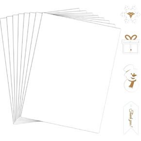 30 Sheets Black Cardstock 8.5x11, 230gsm/80lb Thick Paper Black Construction Paper for Halloween Crafts, Card Making, Invitations, Printing, Scrapbook Supplies