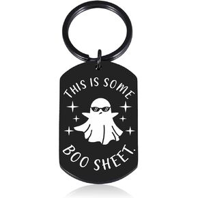 Boo Basket Stuffers for Him Her Halloween Basket Stuffer for Adult Spooky Basket Stuffers for Women Halloween Decoration Boyfriend Birthday Gift from Girlfriend Christmas Stocking Stuffer Boo Keychain