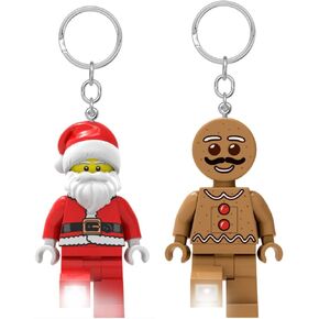 LEGO Santa Keychain Light and LEGO Gingerbread Man Keychain Light Bundle