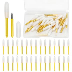 30 Pcs Premium Fine Point Blade Compatible with Cricut Maker 3/Maker/Explore 3/Explore Air 2/Air/One/Venture, Blade Suitable for Slicing Cuts Glitter Vinyl, Paper, Faux, Adhesive Foil and Etc