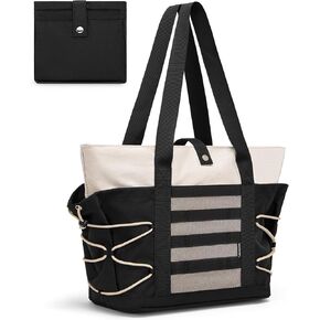BOSTANTEN Travel Tote Bag for Women Foldable Gym Bag Beach Bag Sports Bag Waterproof Shoping Bag with Zipper Sleeve