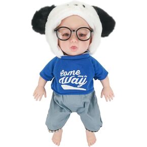 Full Silicone Doll Clothes Outfits for 9.8"-10.6", Reborn Baby Doll Suit Accesories Set - Newborn Girl Boy Baby Clothing Gifts Set - Strawberry Set (Clothes Only)