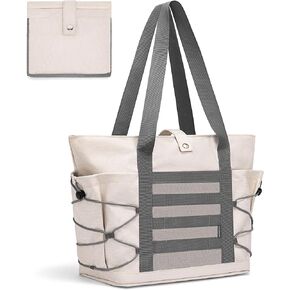 BOSTANTEN Travel Tote Bag for Women Foldable Gym Bag Beach Bag Sports Bag Waterproof Shoping Bag with Zipper Sleeve