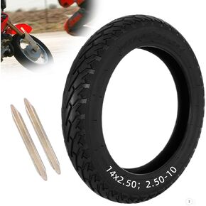 14X2.50 Bike Tire, 2.50-10 Tire for Bicicleta Jetson Kids Bike and Motorcycle Uses 10 inch Hub, Replacement 14 inch Street Bike Tire
