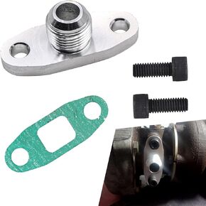 1 Set Automotive Turbo Oil Drain Outlet Flange Gasket, Oil Drain Plugs Adapter Kit, Durable and Strong Automotive Replacement Parts, Universal for Most Cars (Multicolored)