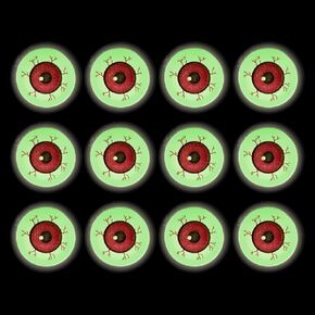 KEPATO 12 Pack Glow in The Dark Halloween Eyeballs Party Supplies for Kids - Glow in The Dark Plastic Fake Eye Ball Toy