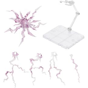 Action Figure Stand:Transparent Assembly Action Figure Display Holder with Special Effects Compatible for HG RG SD SHF 1/144,Blue