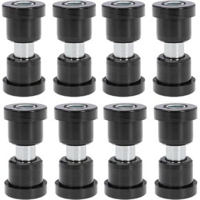 Front and Rear Leaf Spring Shackle Bushing Kit with Sleeves Fit for Golf Cart Club Car DS 1981-UP, for EZGO TXT/Medalist 1994-UP (Gas and Electric) Compatible with 1012303 1015583, 8 Pack, Black