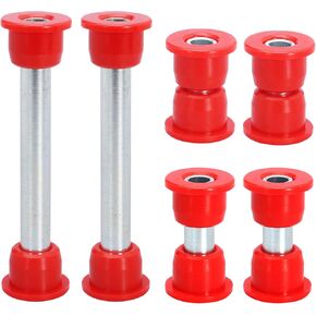 Front and Rear Leaf Spring Shackle Bushing Kit with Sleeves Fit for Golf Cart Club Car DS 1981-UP, for EZGO TXT/Medalist 1994-UP (Gas and Electric) Compatible with 1012303 1015583, 8 Pack, Black