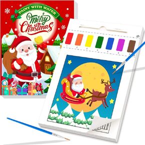 Paint with Water Coloring Books for Kids Toddlers 1-3 Mess Free Watercolor Painting Book Kits Arts and Crafts for Kids 2-4 4-6 Travel Activities Birthday Christmas Stocking Stuffers Toy Gift