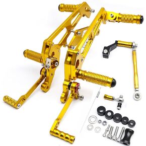 PROCNC Motorcycle Aluminum Rearsets Foot pegs Rear sets Footrest Fit for Grom MSX125 2021 2022 2023 (Black)
