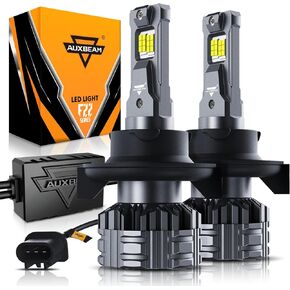 Auxbeam H4 9003 Fog Light Bulbs, Super Bright H4 Powersports Bulbs, 6500K 110W 24000LM 700% Brighter H4 Light Bulbs For UTV ATV Offroad Vehicles