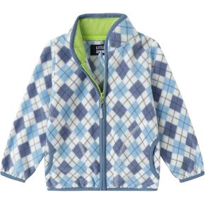 LittleSpring Girls Boys Fleece Jacket Zip Up Lightweight Printing