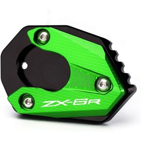Motorcycle Side Stand Extension Kickstand Plate Compatible With K.awasaki Ninja ZX6R 2009-2020 2021 2022 2023 2024 | Foot Pad Support ZX-6R ZX636 ZX600 ZX 6R 636 Accessories (black)