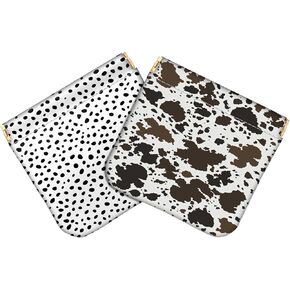 2 PCS Coin Purse Pouch Squeeze Soft Leather PU Mini Wallet Small Change Holder Cute Aesthetic for Women Girls Men-Heart Rainbow in Kuwait