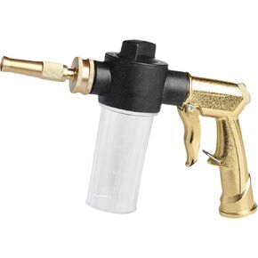 High Pressure Car Wash Foam Gun Sprayer, Heavy Duty Metal Garden Hose Nozzle with 3.5oz/100cc Plastic Soap Dispenser Bottle, for Pet Showering, Gardening, Floor Cleaning (Silver)
