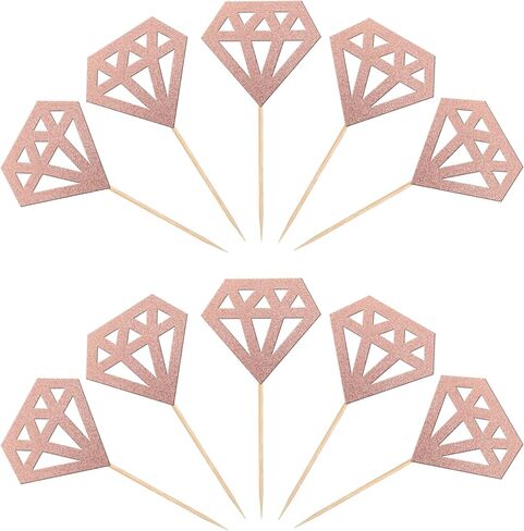 24 PCS Bride to Be Cupcake Toppers with Heart Ring Dress Bridal Shower Cupcake Picks Wedding Engagement Bachelorette Party Cake Decorations Supplies in Kuwait