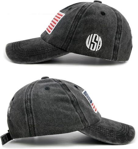 LOKIDVE Men's USA American Flag Baseball Cap Embroidered Polo Style Military Army Trucker Hat in Kuwait