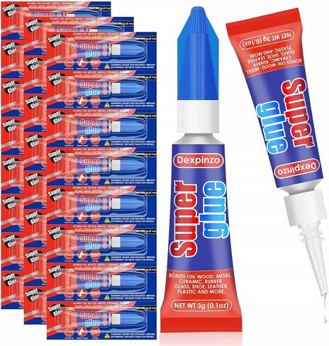 16 Pcs Super Glue, 3 Gram Multipack Mini Super Strong Glue Quick Dry Clear All Purpose Repair Glue for Plastic Wood Metal Glass Fabric Rubber Leather Shoes Ceramic Jewelry Making DIY Crafts in Saudi Arabia