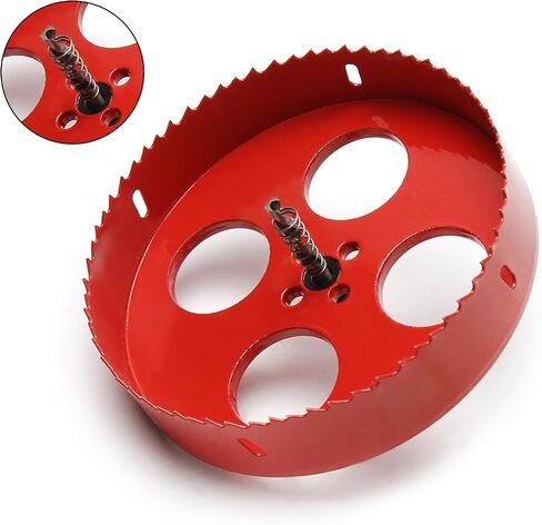 مجموعة منشار ثقب ثنائي المعدن من Hegebeck مقاس 6.5 بوصة مجموعة منشار ثقب HSS مع عمق قطع 0.98 بوصة للمعادن والخشب والحديد PVC 1 قطعة in Saudi Arabia