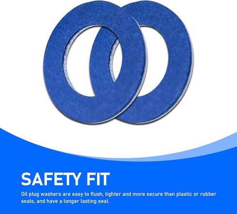 24 PCS Oil Drain Plug Gasket Compression Seal, ID 14 mm/0.55" Round Automotive Sealing Gasket, Automotive Replacement Parts #94109-14000, Compatible with 1973-2022 Honda/Acura (Blue #2) in Saudi Arabia