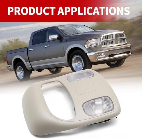 Overhead Console Housing Assembly Dome Map Reading Light Lamp Compatible with Ram 1500 2500 3500 2006-2010 1DK78BD1AA 1DK78-BD1AA in Saudi Arabia