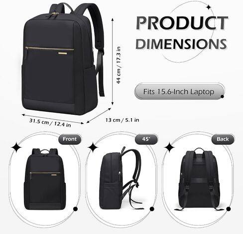 Laptop Backpack for Women - Business Travel Anti Theft Laptop Bag Backpack Water Resistant College Computer Backpacks for Men Women Fits 15.6 Inch Notebook (Apricot) in Kuwait