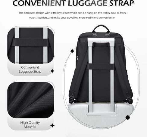 Laptop Backpack for Women - Business Travel Anti Theft Laptop Bag Backpack Water Resistant College Computer Backpacks for Men Women Fits 15.6 Inch Notebook (Apricot) in Kuwait