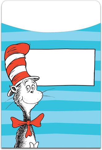 Eureka Dr. Seuss Cat in the Hat Back to School Library Book Pockets, 3.5'' x 5.5'', 35 pc in Saudi Arabia