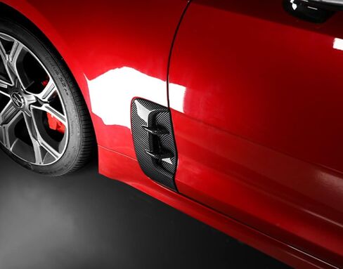 Side Fender Vent Cover Car Front Side Fender Air Vent Outlet Cover Compatible with Kia Stinger Accessories (Carbon Fiber Style Side Fender Vent Cover) in Saudi Arabia