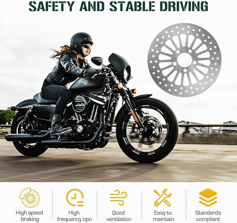Youxmoto 11.5 Front Brake Disc Rotor for Harley 2000-2007 Night Train/Fat Boy/Softail Deuce Standard/Road King Street Glide Electra 2001 2002 2003 2004 2005 2006 Sportster/Super Glide Wide in Saudi Arabia