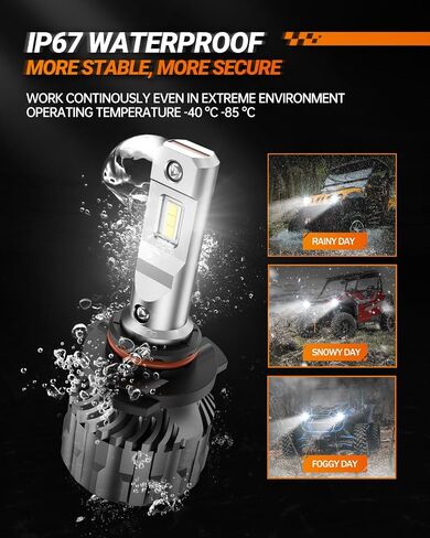 SEALIGHT 9005 9006 Fog Light Bulbs, 56,000LM Super Bright Dual Beam HB3 H9 Fog Light Bulbs Combo for ATV/UTV, Plug and Play, Pack of 4 in Saudi Arabia