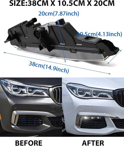Front Left Side Bumper LED Fog Light Replacement, Compatible with BMW G11 G12 740i 750i xDrive M760i xDrive 7-Series(2016-2019) Left Replace OEM 63177342953, Driver Side Fog Lamp Assembly in Kuwait