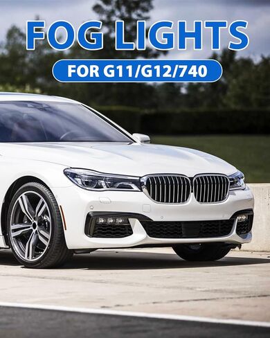 استبدال ضوء الضباب LED للمصد الأمامي الأيسر، متوافق مع BMW G11 G12 740i 750i xDrive M760i xDrive 7-Series(2016-2019) استبدال اليسار OEM 63177342953، مجموعة مصابيح الضباب الجانبية للسائق in Kuwait