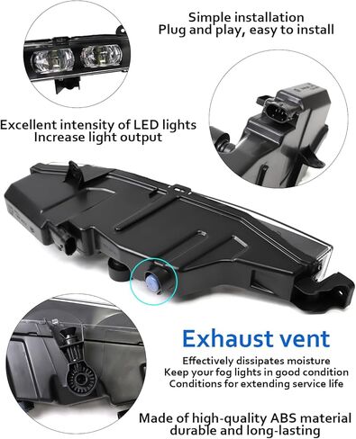 استبدال ضوء الضباب LED للمصد الأمامي الأيسر، متوافق مع BMW G11 G12 740i 750i xDrive M760i xDrive 7-Series(2016-2019) استبدال اليسار OEM 63177342953، مجموعة مصابيح الضباب الجانبية للسائق in Kuwait